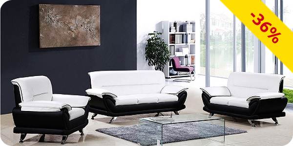 3er-Set «Luxury», 2 Sofas und 1 Sessel