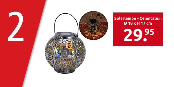Solarlampe «Orientale», Ø 18 x H 17 cm