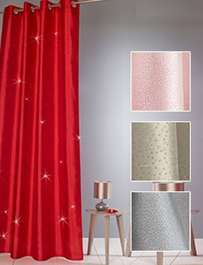 Vorhang «Silk», H 240, B 140 cm, 1 Stück, rot