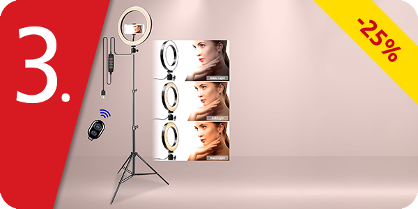 Selfie Light, Halterung & Stativ