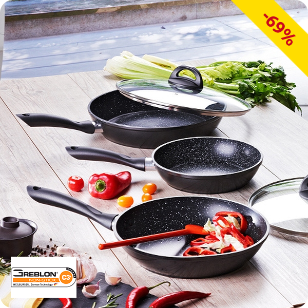 Pfannenset «Stonehenge», 5-teilig