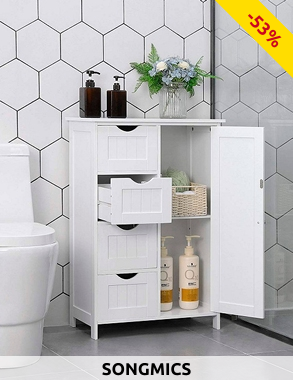 SONGMICS Schubladenblock «Nino», B55xH81 cm x T30 cm, weiss