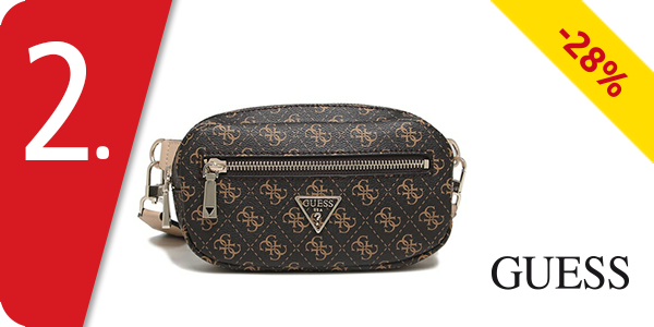 Guess Gürteltasche «Manhattan», braun mit Logo