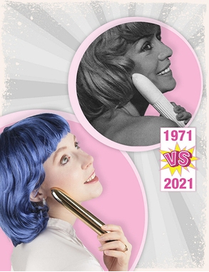 Massagestift «50 Jahre», goldfarben