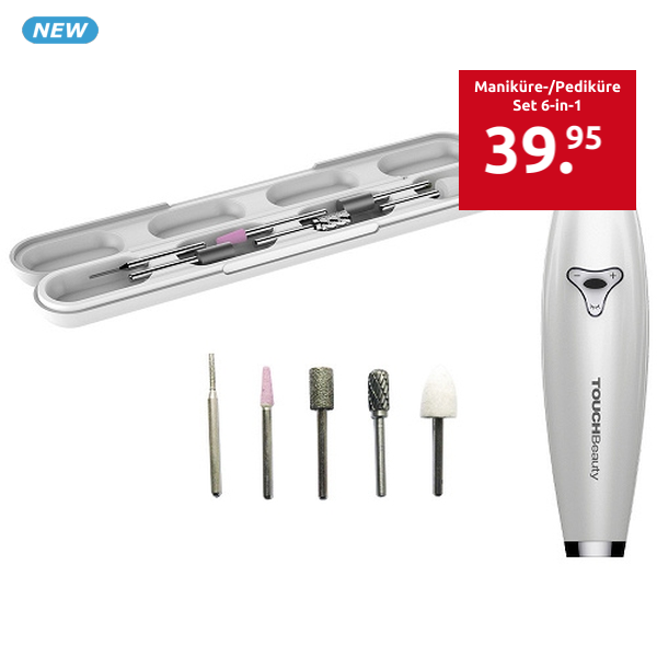 Maniküre-/Pediküre-Set 6-in-1, mit magnetischem Aufbewahrungsetui
