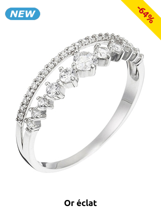 OR ÉCLAT Ring «Ma reine», Zirkonia/Weissgold