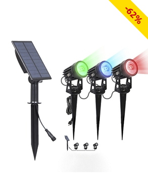 Solarprojektor «Alaska, 3 Stück, LED RGB