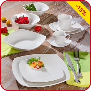 Tafelservice «Square», 96-teilig für 12 Personen