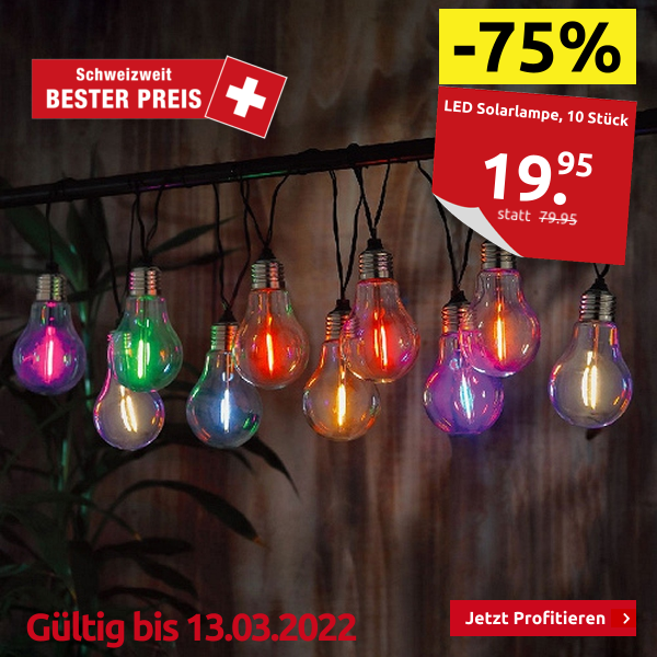 LED Solarlampe, 10 Stück