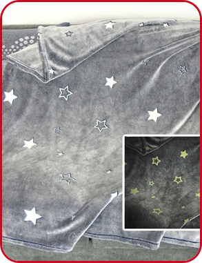 Fleecedecke «Glow Stars»