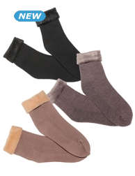 Socken, 3er-Pack, khaki + schwarz + braun