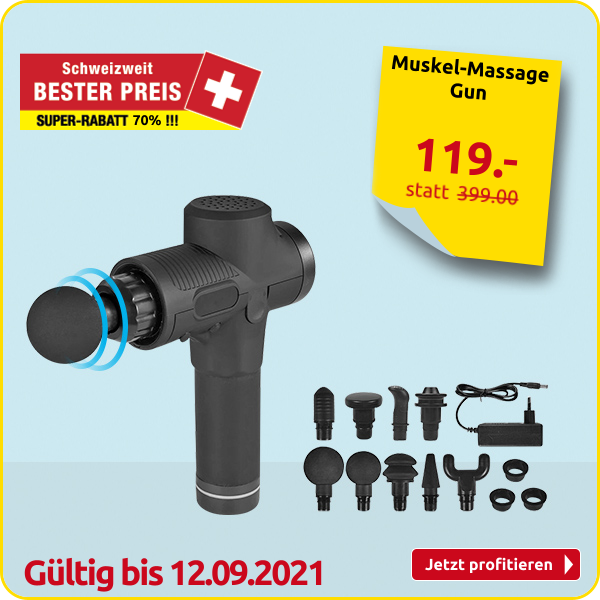 Muskel-Massage Gun, 30 Geschwindigkeiten, 9 Massageköpfe