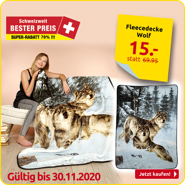 Fleecedecke Wolf