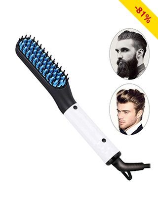 2-in-1 Glätteisen «Bart Styler», für Haare und Bart, bronze