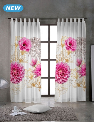 Vorhang «Enya», H 240, B 135 cm, geblümt