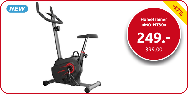 Hometrainer «MO-HT30», 8-stufiger Widerstand, Schwungrad 3,7 kg