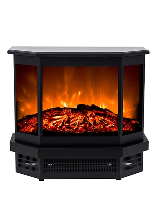 Elektrisches Cheminée «Nuovo» aus Glas und Metall