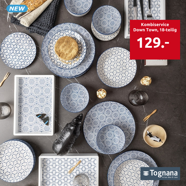 Tognana Kombiservice «Down Town», 18-teilig für 6 Personen