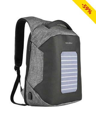 Solar-Rucksack, grau