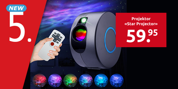 Projektor «Star Projector», projiziert Sterne und Sternennebel