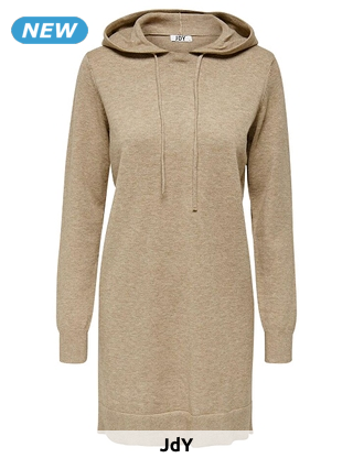 JACQUELINE de YOUNG Sweatshirtkleid mit Kapuze, beige