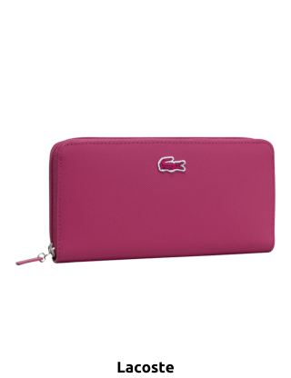 Lacoste Portemonnaie mit Reissverschluss, fuchsia