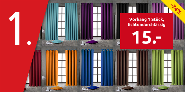 Vorhang 1 Stück, lichtundurchlässig, natur