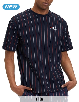 FILA T-Shirt «Lobito», schwarz gestreift