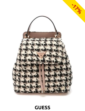 GUESS Rucksack mit goldfarbenen Ketten, sand