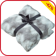 Webpelz-Fleecedecke «Ice», grau schattiert