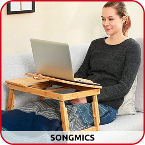 SONGMICS Bambus-Tablett für Computer