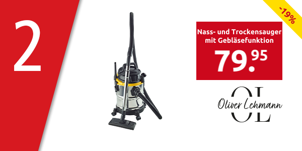 Oliver Lehmann Nass- und Trockensauger mit Gebläsefunktion