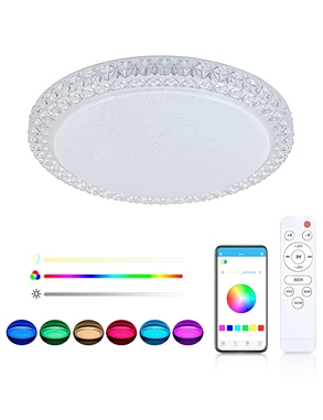 Deckenleuchte «Kristall», Ø40 cm, 4 Funktionen