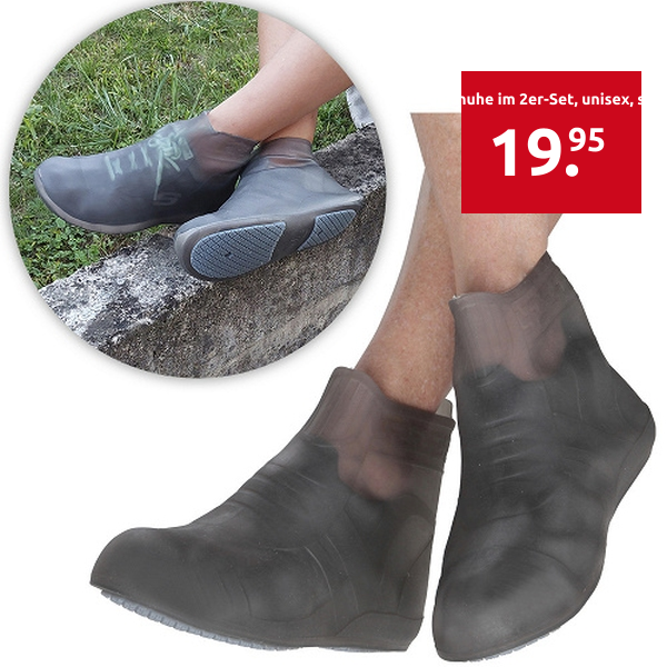 Überschuhe im 2er-Set, unisex, schwarz