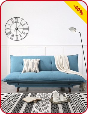 Dauerschlafsofa «Kiss», Stoffbezug türkis