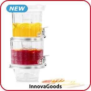 Innovagoods Doppel-Getränke-Spender, mit Eiskübel, 7 l