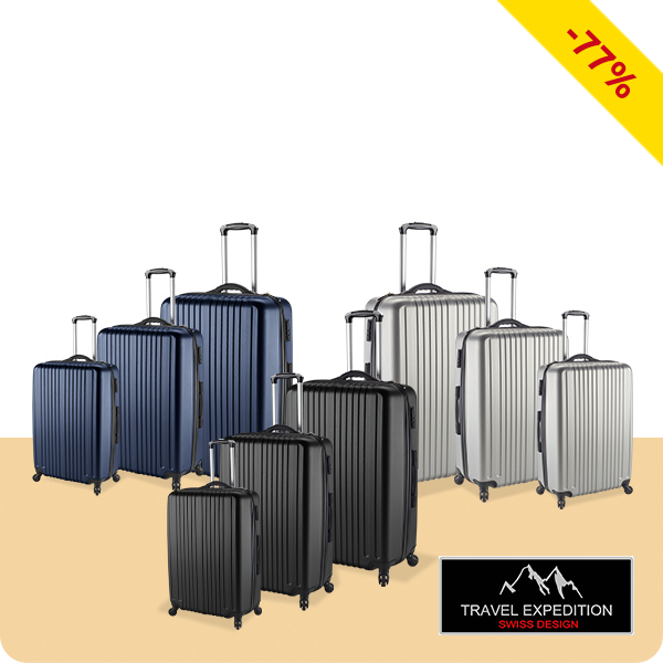 Kofferset «Locarno», 3-teilig, grau