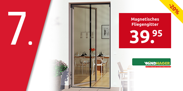 Windhager magnetisches Fliegengitter, B 95 x H 215 cm