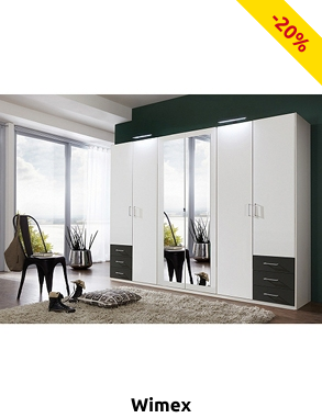 Kleiderschrank 6 Türen, B 270 x H 208 x T 58 cm