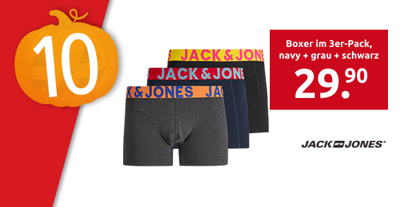 Jack & Jones Boxer im 3er-Pack, ohne Öffnung, navy + grau + schwarz