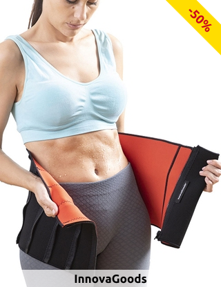 InnovaGoods Schlankheits-Sportmieder unisex, Saunaeffekt, verstellbar 68-94 cm