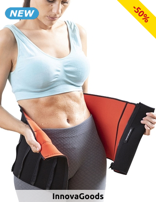 InnovaGoods Schlankheits-Sportmieder unisex, Saunaeffekt, verstellbar 68-94 cm