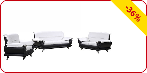 3er-Set «Luxury», 2 Sofas und 1 Sessel