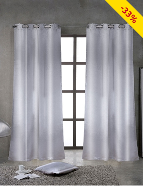 Vorhang, lichtundurchlässig, grau