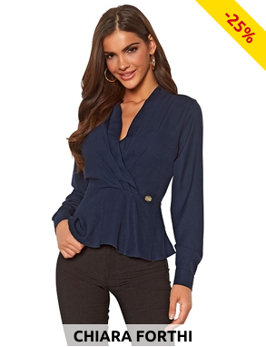 Bluse von Chiara Forthi, dunkelblau