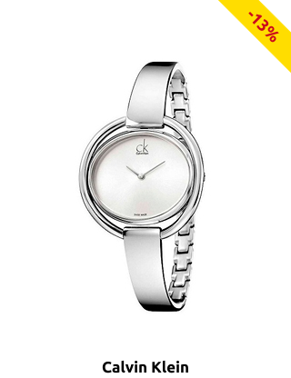 CALVIN KLEIN, Damenuhr, silberfarben