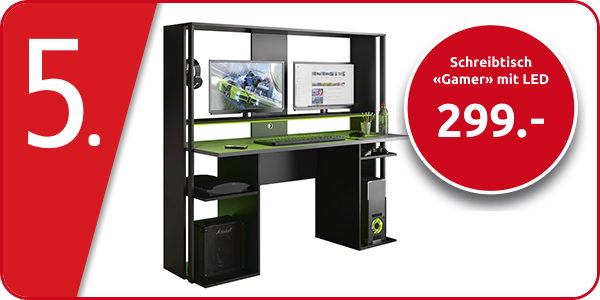 Schreibtisch «Gamer» mit LED