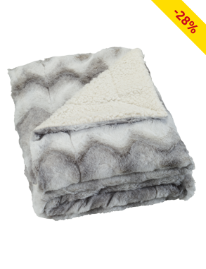 Webpelz-Fleecedecke «Ice», grau schattiert