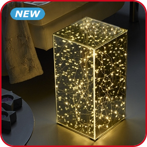 Rauchglassockel mit LED