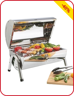 BBQ Zylindergrill, mit Doppelrost